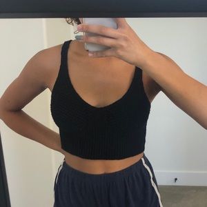 Black crocheted Pacsun top